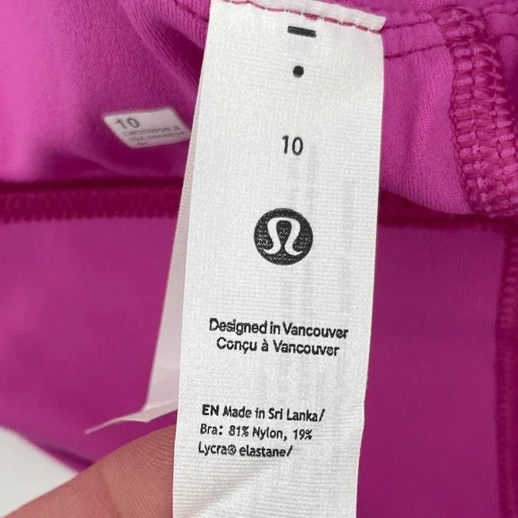 Lululemon NWT Align V-Neck A/B Purple Highlight Nulu Yoga Bra LW2DW3S Size 10 - Picture 4 of 9